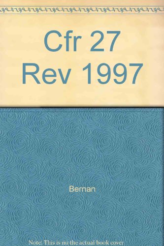 Book Cfr 27 Rev 1997 free