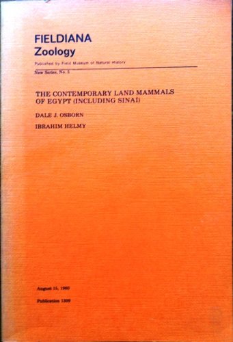Book Fieldiana Zoology The Contemporary Land Mammals of Egypt (including Sinai) free