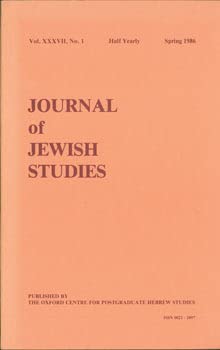 Book The Journal of Jewish Studies, Vol. XXXVII, No. 2 free