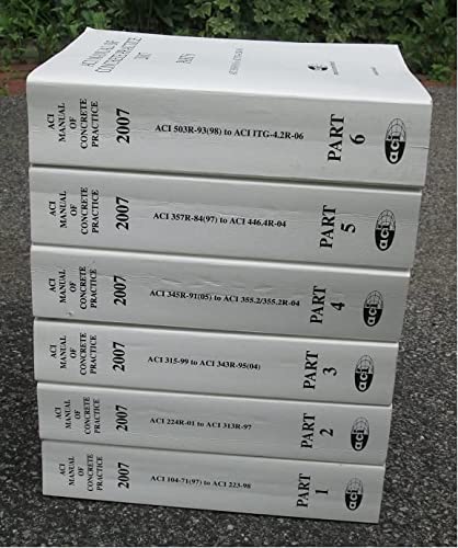 Book ACI Manual of Concrete Practice 2007 - Set = Parts 1-6 free