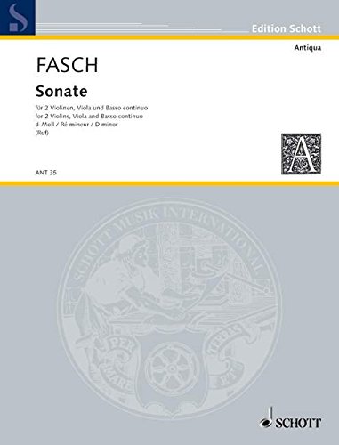 Book Sonate d-Moll - 2 Violons, Alto et Basso continuo - Partition et parties - ANT 35 free