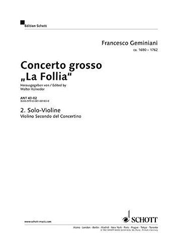 Book Concerto Grosso La Follia Nach Corelli Op 5/12 free