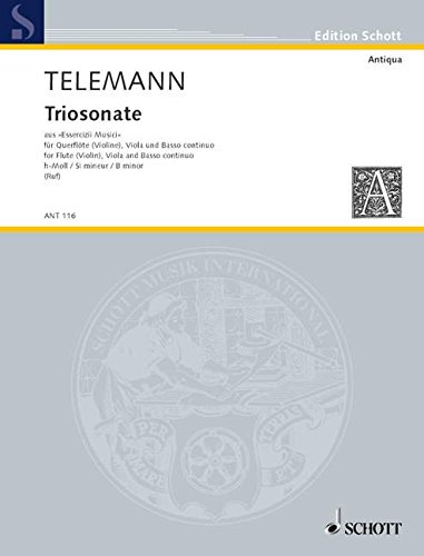 Book Triosonate h-Moll - aus 'Essercizii Musici' - flûte (violon), viole de gambe (viole de braccio) et basse continue - ANT 116 free