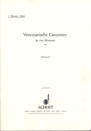 Book Venezianische Canzonen free