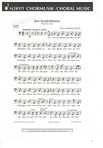 Book DER GONDELFAHRER OP. 28 CHANT free