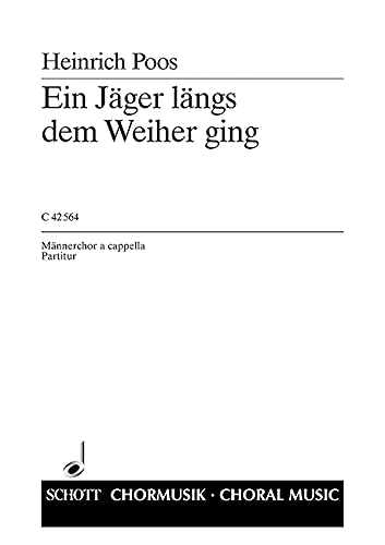 Book Vom edlen Jägerleben - 3. Ein Jäger längs dem Weiher ging (Rheinland) - choeur d'hommes (TTBB) et seul (Bar) - Partition - C 42564 free