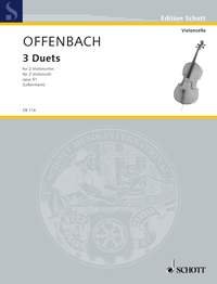 Book SCHOTT OFFENBACH JACQUES - THREE DUETS OP. 51 - 2 CELLOS Classical sheets Cello free