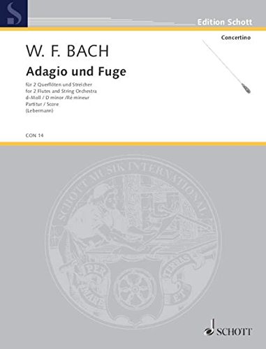 Book Adagio und Fuge d-Moll Falck 65 - 2 flûtes et orchestre à cordes - Partition - CON 14 free
