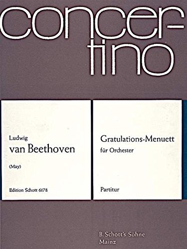 Book Gratulations-Menuett op. posth. - c-Moll - orchestre - Partition - CON 20 free