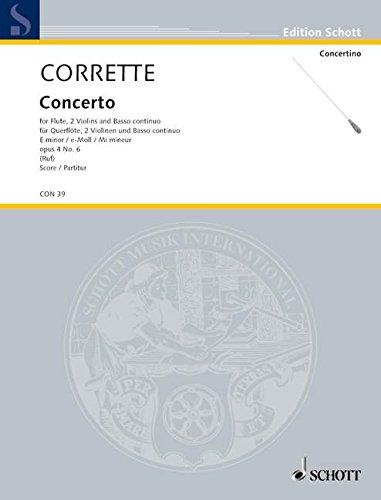 Book Concerto e-Moll op. 4/6 - flûte seul, 2 violons et basse continue - Partition - CON 39 free