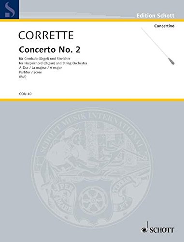 Book Concerto II La majeur - clavecin (orgue) et cordes - Partition - CON 40 free