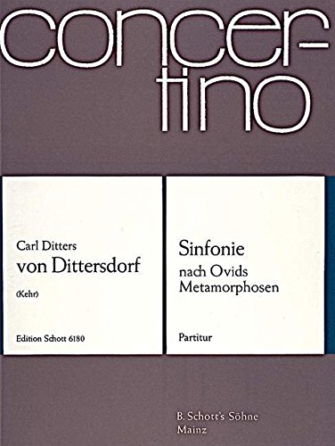 Book SCHOTT DITTERSDORF KARL DITTERS VON - SYMPHONY F MAJOR - ORCHESTRA Classical sheets Orchestra free