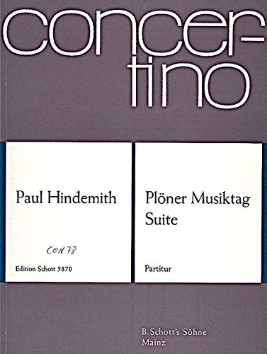 Book Plöner Musiktag - Suite - orchestre - Partition - CON 78 free