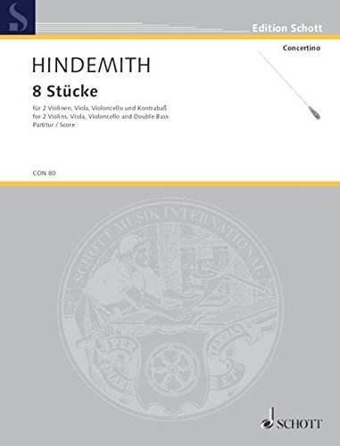 Book Acht Stücke op. 44 Nr. 3 - für zwei Violinen, Viola, Violoncello und Kontrabass - 2 Violons, Alto, Violoncelle et Contrebasse - Partition - CON 80 free