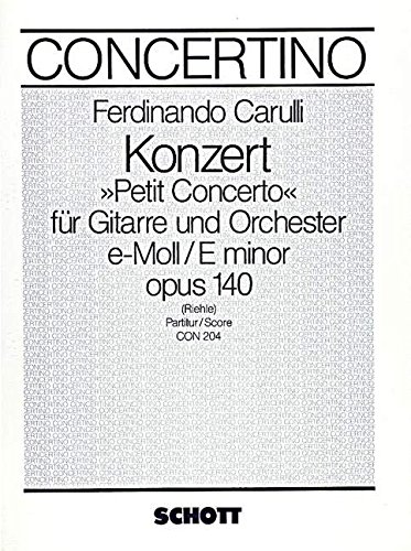 Book Konzert e-Moll op. 140 - 'Petit Concerto' - guitare et orchestre - Partition - CON 204 free