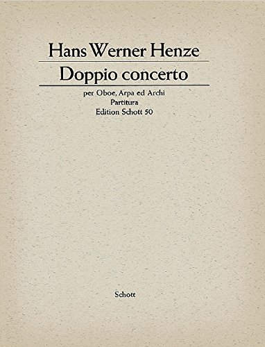 Book SCHOTT HENZE HANS WERNER - DOPPIO CONCERTO - OBOE, HARP AND STRINGS Partition classique Ensemble et orchestre Ensemble mixte free
