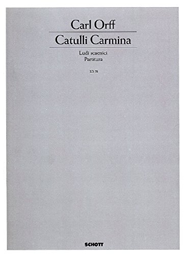 Book Catulli Carmina - Ludi scaenici - Szenische Spiele - solistes (ST), choeur mixte (SSAATTBB), 4 pianos, timbales et percussion (10-12 musicien) - Partition - ED 75 free