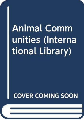 Book Animal Communities (International Library) free