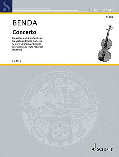 Book Concerto G-Dur - violon et orchestre à cordes - Réduction pour piano avec partie de solo - ED 1610 free