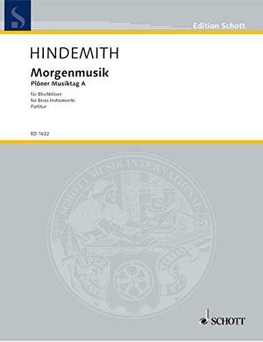 Book Hindemith: Morgenmusik (Morning Music): Plöner Musiktag A for Brass Instruments (Score and four parts) free