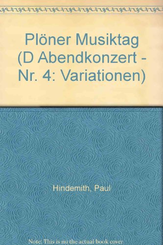 Book Plöner Musiktag - D Abendkonzert - Nr. 4: Variationen - clarinette et cordes - Partie séparée Streicherstimme mittel - ED 1694-12 free