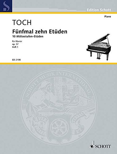 Book Fünfmal zehn etüden - 10 Mittestufen-etüden : für klavier, op. 57, heft 1 free