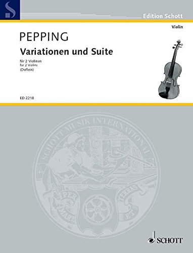 Book Variationen und Suite - Fun music for the violin - 2 violons - Partition - ED 2218 free