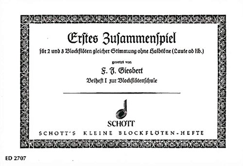 Book Erstes Zusammenspiel - 7 Volkslieder - 2 flûtes à bec sopranos (en part 3); luth ad lib. - Partition - ED 2707 free