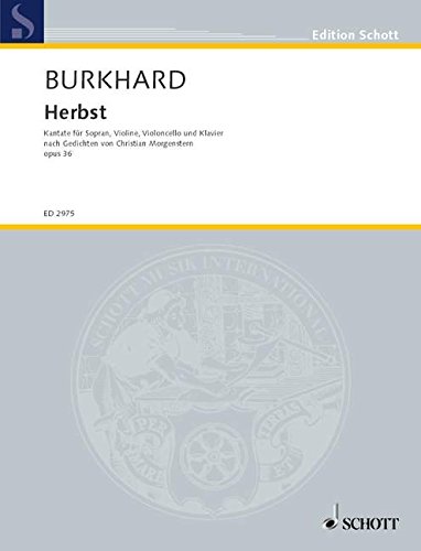 Book Herbst op. 36 - soprano, violon, violoncelle et piano - Partition et parties - ED 2975 free