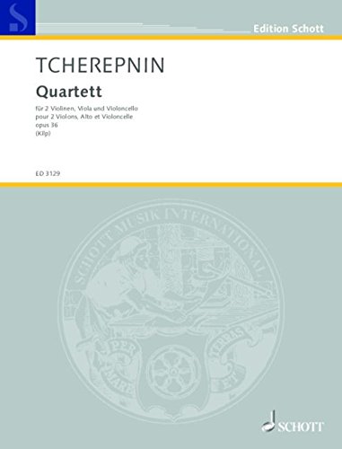 Book SCHOTT TSCHEREPNIN A.N. - STRING QUARTET OP.36 - STRING QUARTET Partition classique Ensemble et orchestre Ensemble à cordes free