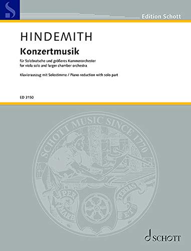 Book Hindemith: Konzertmusik, Op. 48 (Solo Part with Piano Reduction) free