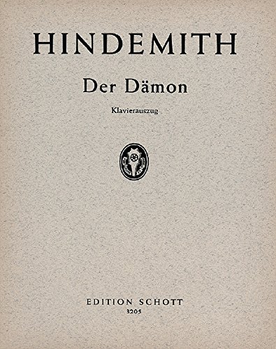 Book SCHOTT HINDEMITH PAUL - DER DAEMON - PIANO Classical sheets Piano free