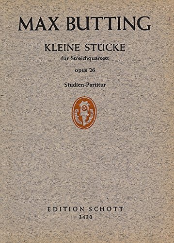 Book Kleine Stücke op. 26 - Quatour à cordes - Partition d'étude - ED 3430 free