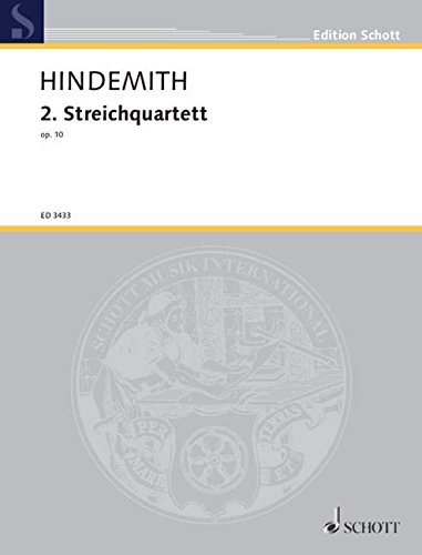 Book SCHOTT HINDEMITH PAUL - 2ND STRING QUARTET F MINOR OP. 10 - STRING QUARTET Partition classique Ensemble et orchestre Ensemble à cordes free