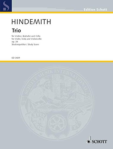 Book Trio op. 34 - für Violine, Viola und Violoncello - violon, alto et violoncelle - Partition d'étude - ED 3439 free