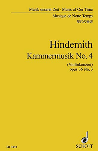 Book Kammermusik Nr. 4 op. 36/3 - (Violinkonzert) - violon solo et grand orchestre de chambre - Partition d'étude - ED 3442 free