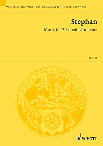 Book Musik für sieben Saiteninstrumente - quintette à cordes, harpe et piano - Partition d'étude - ED 3463 free
