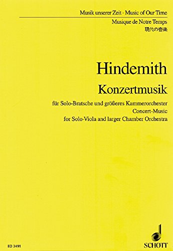 Book Konzertmusik op. 48 - definitive Fassung - Music Of Our Time - alto et orchestre de chambre - Partition d'étude - ED 3491 free