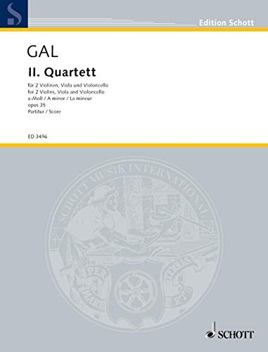 Book II. Quartett a-Moll op. 35 - Quatour à cordes - Partition - ED 3496 free