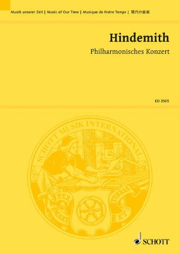 Book SCHOTT HINDEMITH PAUL - PHILHARMONISCHES KONZERT - ORCHESTRA Partition classique Ensemble et orchestre Conducteur free