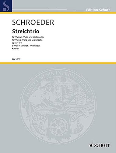 Book Streichtrio e-Moll op. 14/1 - violon, alto et violoncelle - Partition d'étude - ED 3507 free