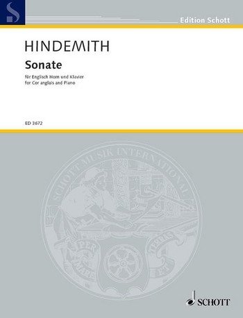 Book Partitions classique SCHOTT HINDEMITH PAUL - SONATA - COR ANGLAIS AND PIANO Hautbois free