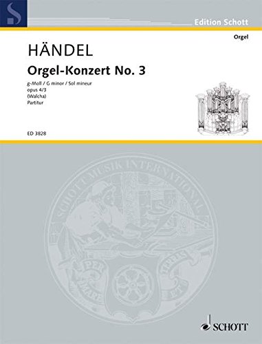 Book Orgel-Konzert Nr. 3 g-Moll op. 4/3 HWV 291 - orgue, 2 hautbois, basson et cordes - Partition - ED 3828 free