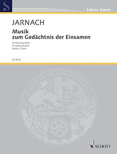 Book Musik zum Gedächtnis der Einsamen - Quatour à cordes - Partition d'étude - ED 4418 free