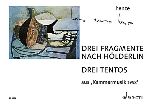Book SCHOTT HENZE H.W. - DREI FRAGMENTE NACH HOELDERLIN / DREI TENTOS - GUITAR SOLO AND VOCAL Classical sheets Guitar free
