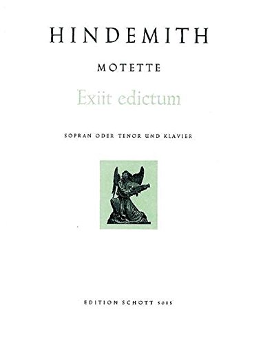 Book SCHOTT HINDEMITH PAUL - 13 MOTETTEN - SOPRANO OR TENOR AND PIANO Partition classique Vocale - chorale Voix solo, piano free