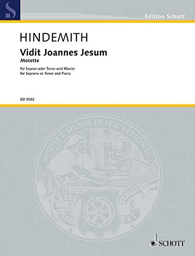 Book SCHOTT HINDEMITH PAUL - 13 MOTETTEN - SOPRANO OR TENOR AND PIANO Partition classique Vocale - chorale Voix solo, piano free