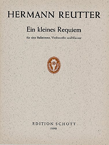 Book Ein kleines Requiem - auf Verse von Federico García Lorca - basse, violoncelle et piano - Partition - ED 5190 free