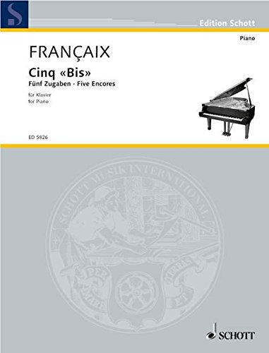 Book CINQ BIS - FIVE ENCORES PIANO free