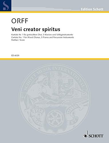 Book Veni creator spiritus - Kantate Nr. 1 - choeur mixte (SATB), 3 (2) pianos et batterie (5 musicien) - Partition - ED 6020 free